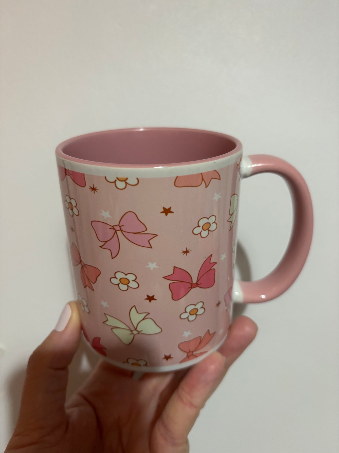 CLEARANCE bow sublimated design mug - White mug - Glass mug - Tea - Coffee - Drinks