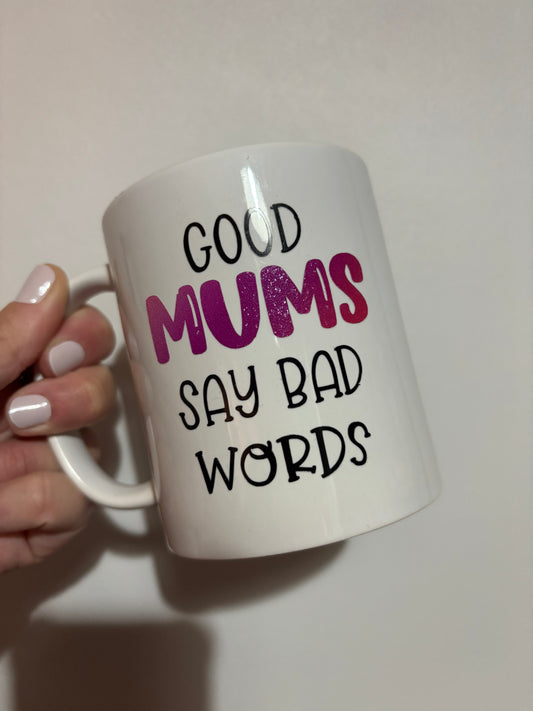 CLEARANCE Mum design mug - White mug - Glass mug - Tea - Coffee - Drinks