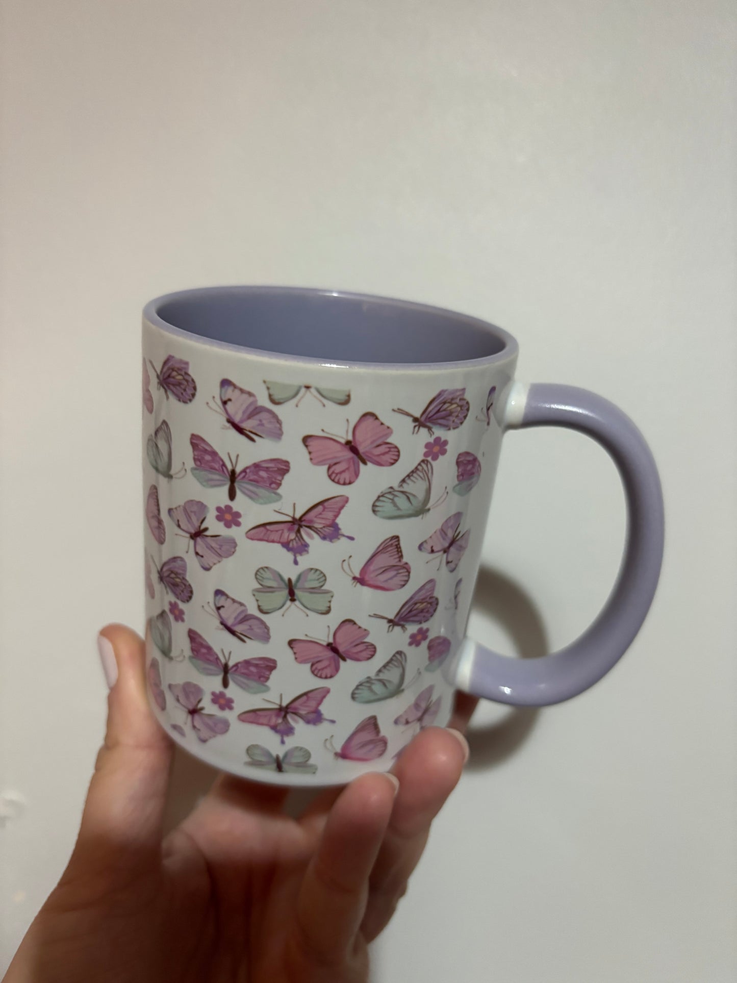 CLEARANCE butterfly sublimated design mug - White mug - Glass mug - Tea - Coffee - Drinks
