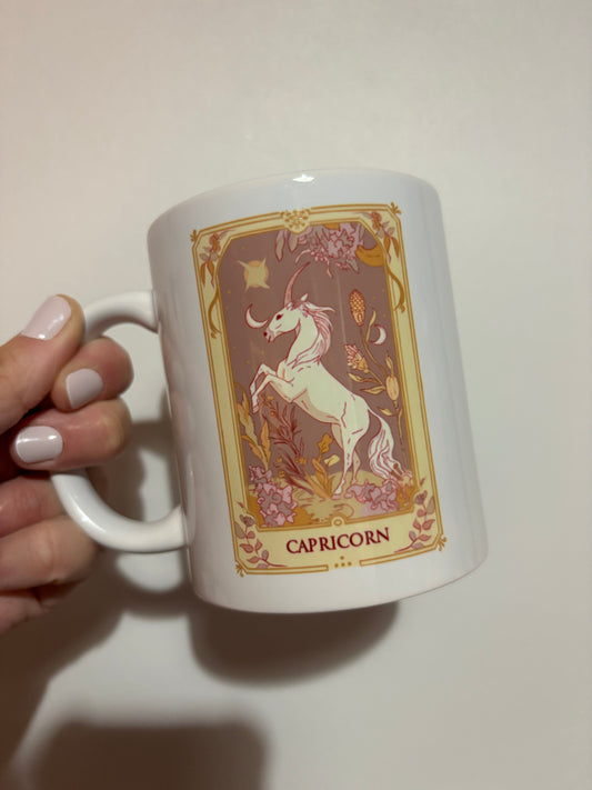CLEARANCE capricorn sublimated design mug - White mug - Glass mug - Tea - Coffee - Drinks