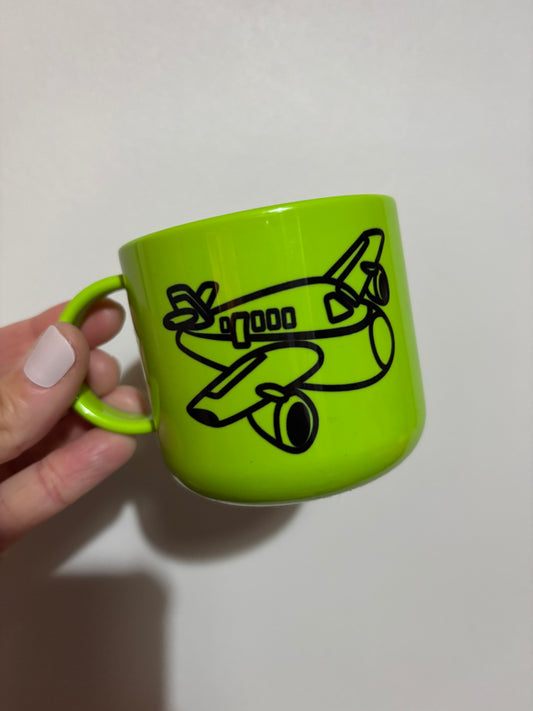 CLEARANCE aeroplane children’s sublimated design mug - Polymer mug