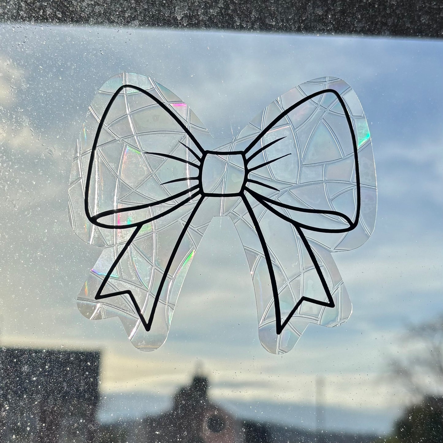 Bow suncatcher - Window suncatcher - Window sticker - Home decor - Bow - Sunshine - Rainbows