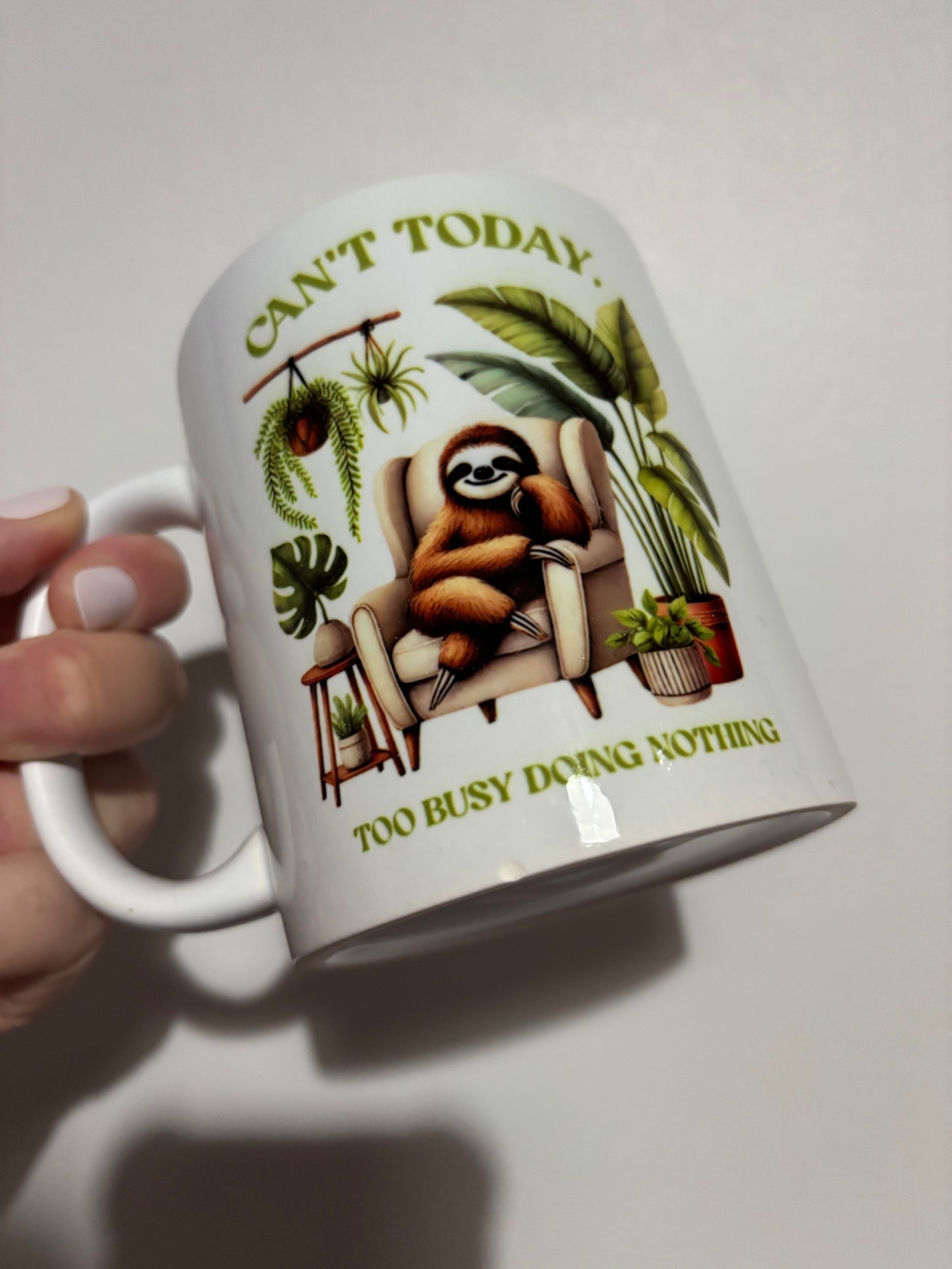 CLEARANCE sloth sublimated design mug - White mug - Glass mug - Tea - Coffee - Drinks