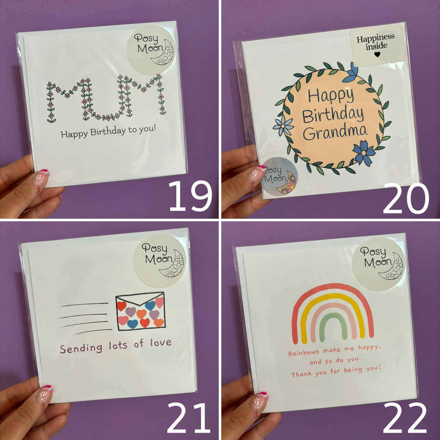 Variety of greeting cards