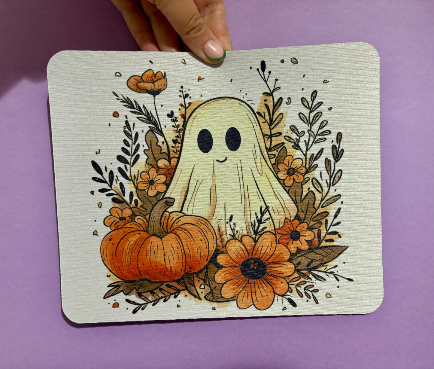 Sublimated autumn ghost pattern mouse mat