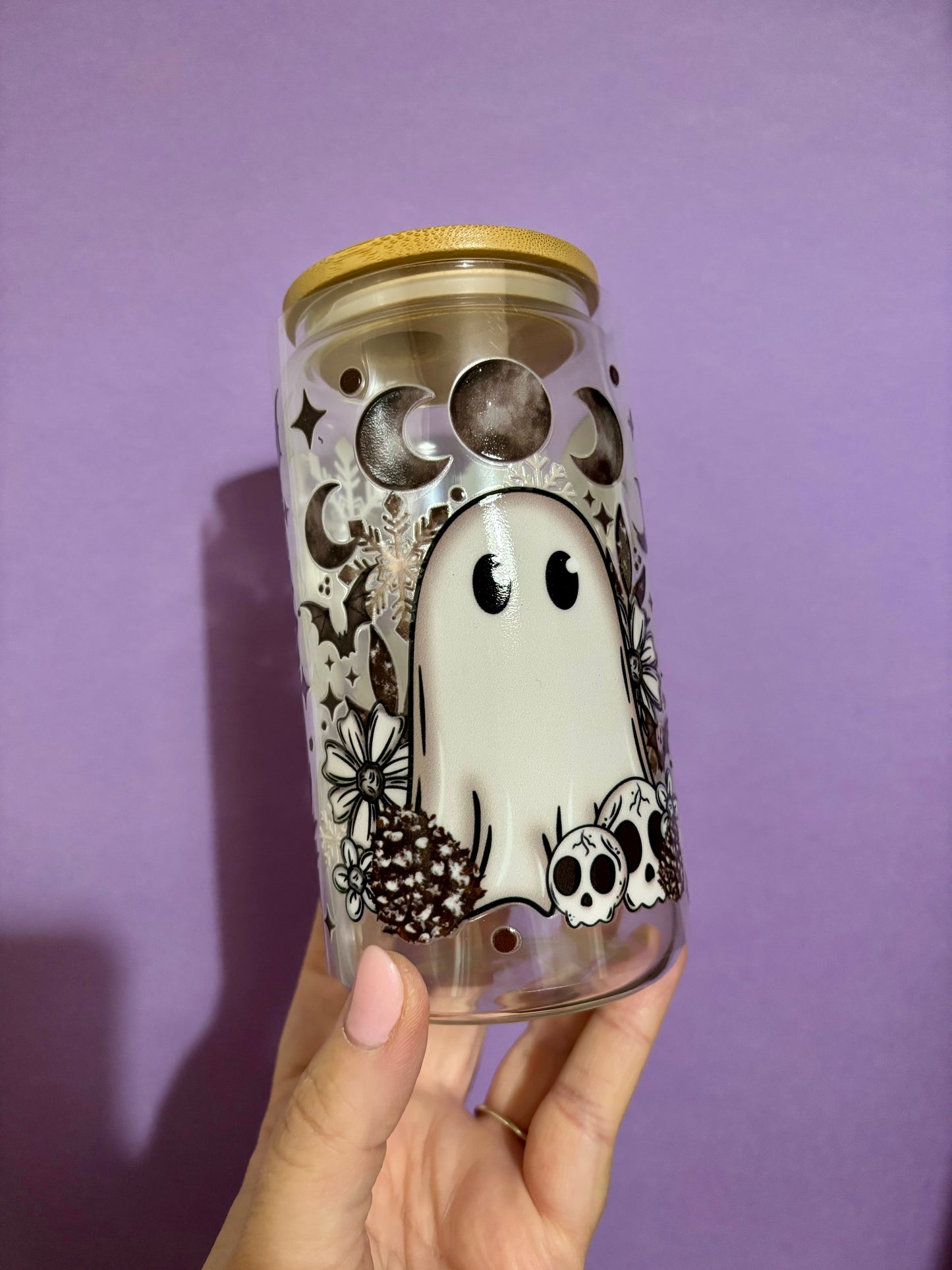 Winter ghost glass tumbler - Glass cup - Cold drinks