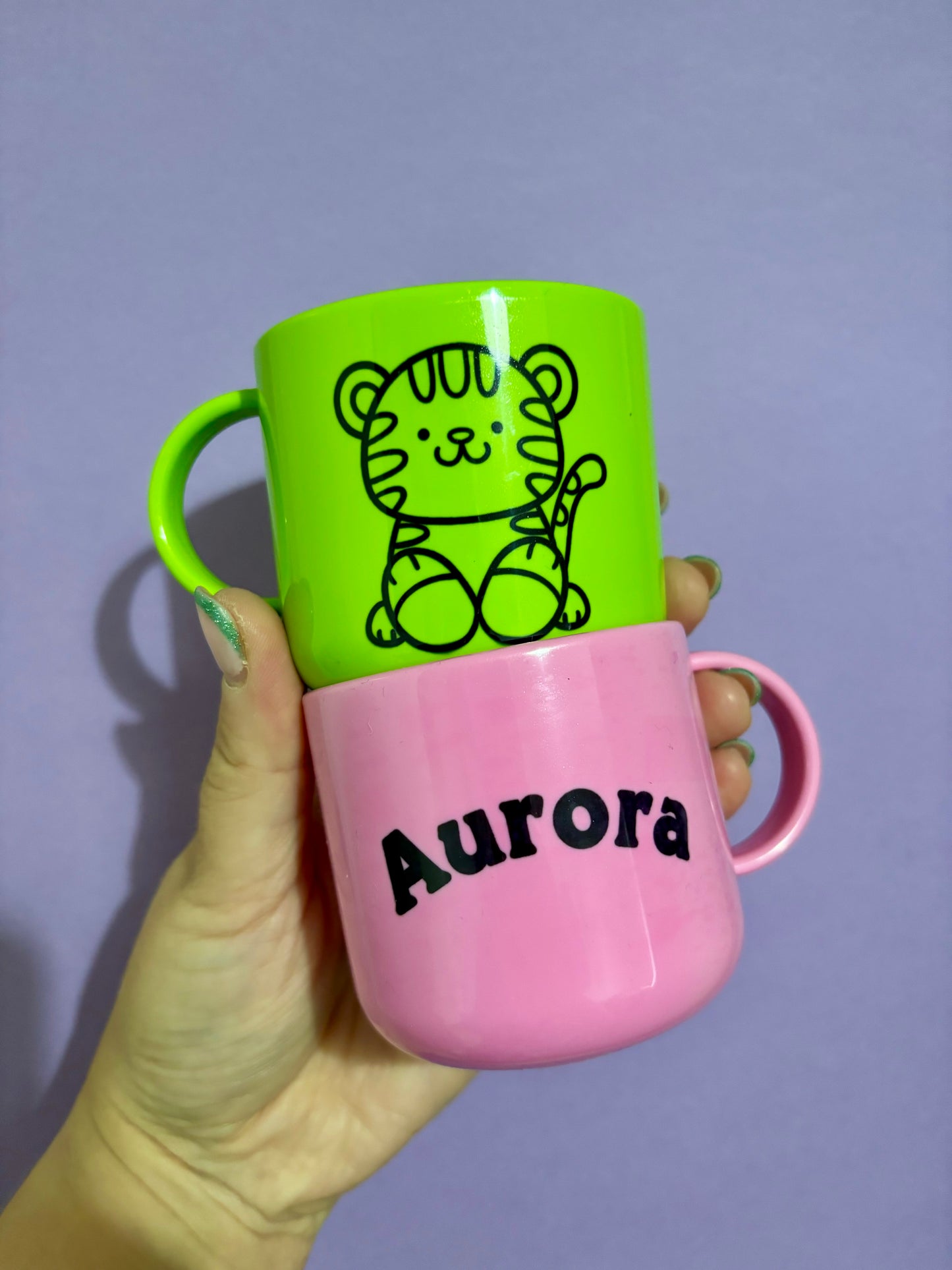 Children’s personalised mug - Polymer mug - Unbreakable - Multiple colours - Animal