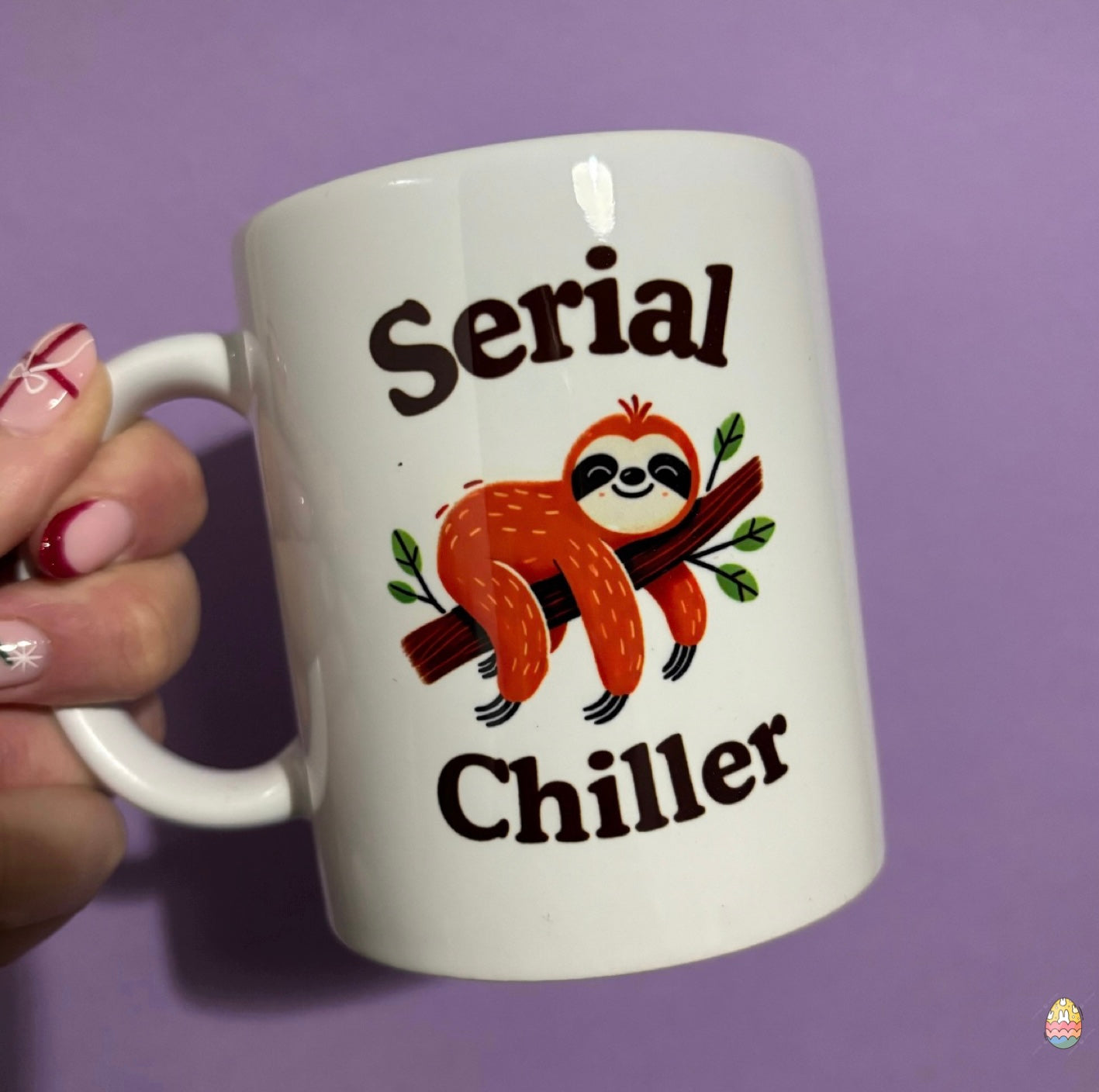 Sloth serial chiller sublimated design mug - White mug - Glass mug - Tea - Coffee - Drinks