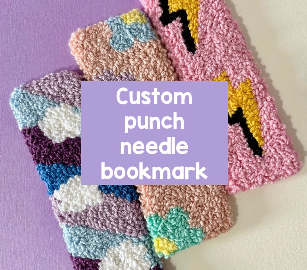 Custom punch needle bookmark, cute decor, home decor, office decor