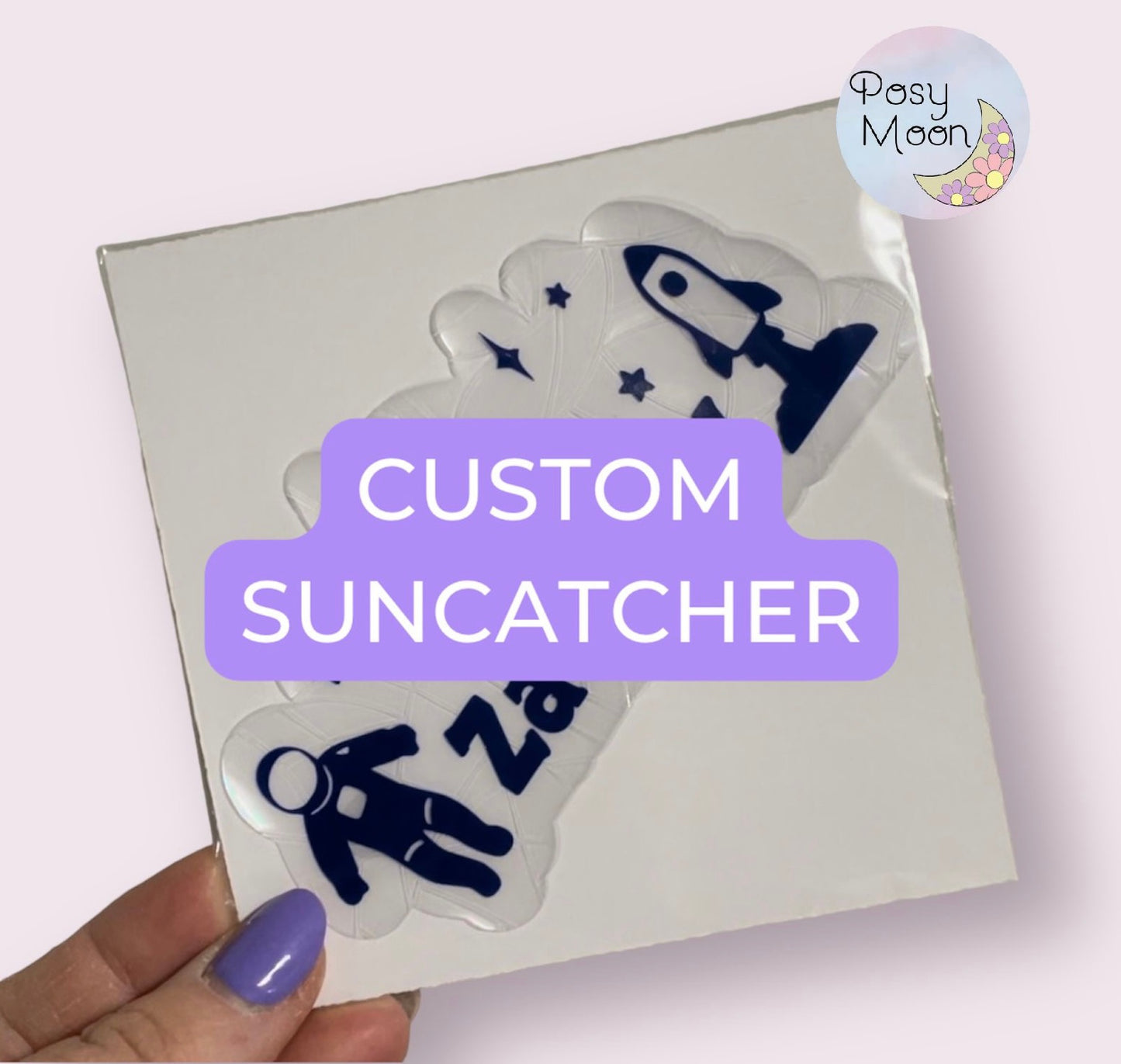 Custom suncatcher - Suncatcher sticker - Rainbow - Window sticker - Window decal - Various colours - Reusable - Home decor